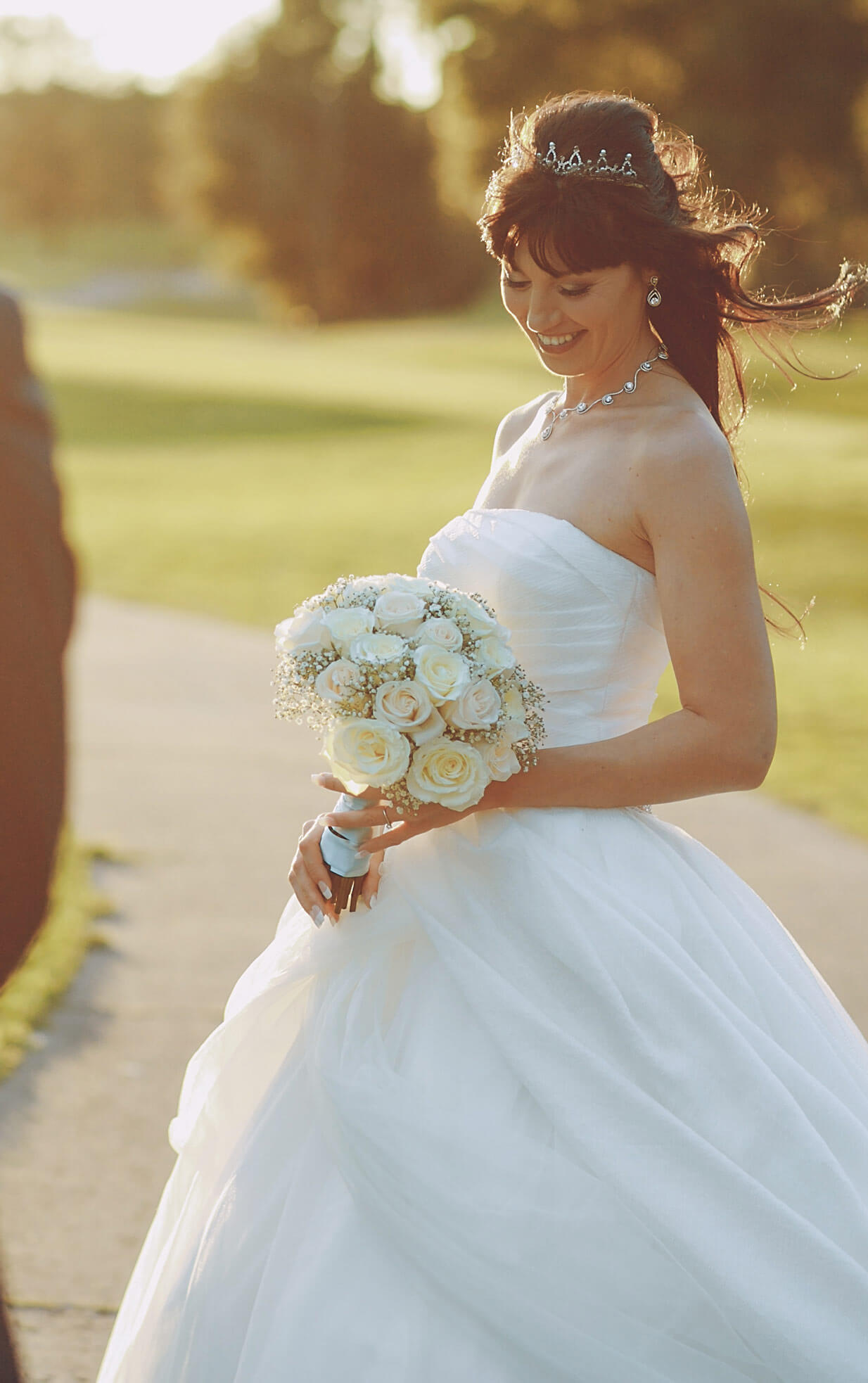 Beautiful bride on her wedding day at Tanglewood Golf Club